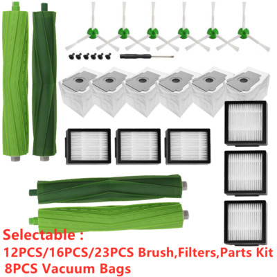 For iRobot Roomba i3 i4 i6 i7 i8/Plus E5 E6 E7 Roller Brushes Filters Dust Bags
