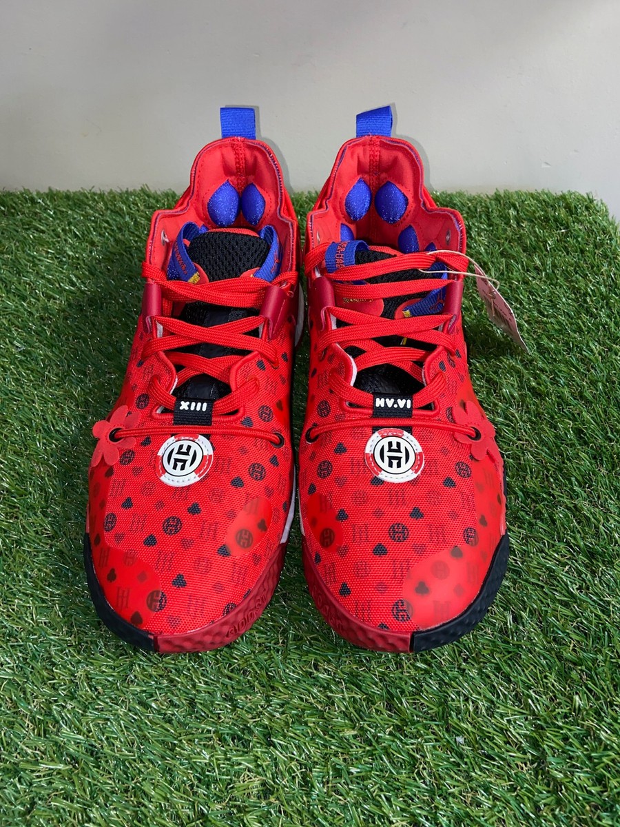 Adidas Harden Vol.6 Vivid Red Monogram Las Vegas Size 10.5 HQ3884 Men’s Shoes Adidas Harden Vol. 6 Vivid Red Monogram Black Las Vegas  main image 3