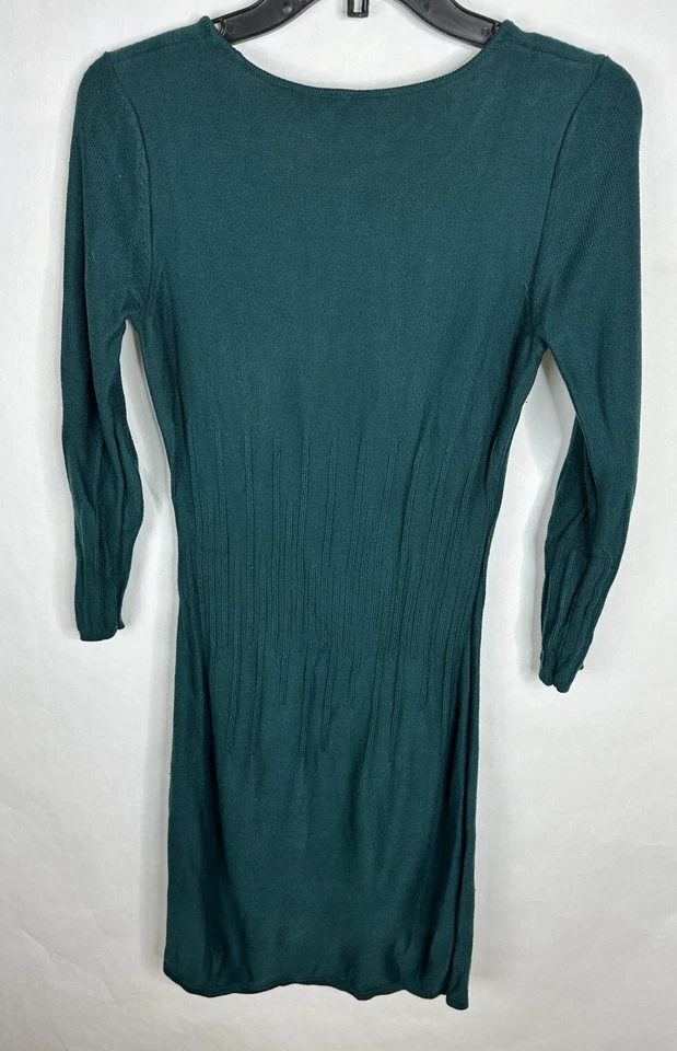 Vestido para mujer Marc New York Andrew Marc verde medio manga 3/4 tejido línea A Foto 2 de 4