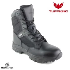 Tuffking 9125 Bishop 8" Black Side Zip Waterproof Uniform Tactical Combat Boots