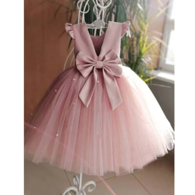 Kinder Prinzessin Mädchen Abendkleid Blumenmädchen Tüll Hochzeit Party Festkleid - Bild 1 von 4