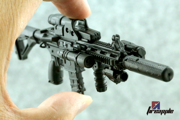 1 6 Scale Weapon Model Assembly Assault Rifle Gun 4d Black Hk416 for 12 ...