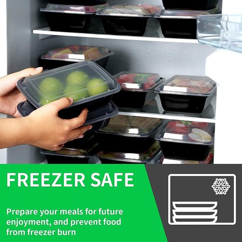 BPA-free 10pc stackable food containers, microwave/dishwasher/freezer safe - Picture 4 of 7