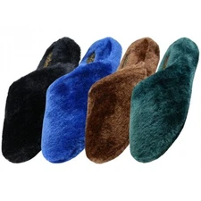 Pair of Women's Plush Comfy House Slippers - Black Brown Green Navy Blue - New