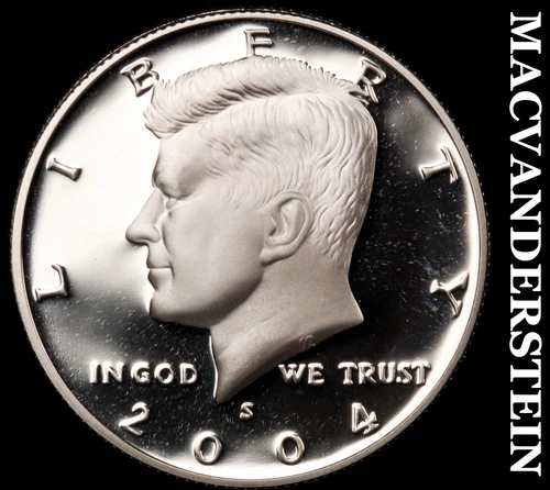 2004-S Silver Kennedy Half Dollar-Choice Gem Proof Lustrous No Reserve #i3122