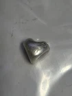 ❤️MINTED Hand Pours Pure Silver Bullion .999 Winged M Stamp 3.35g Heart Shape
