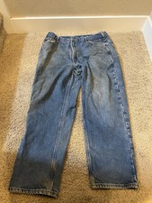 Carhartt Jeans 40x30 Men?s Lined Relaxed Fit Well Warn Distressed