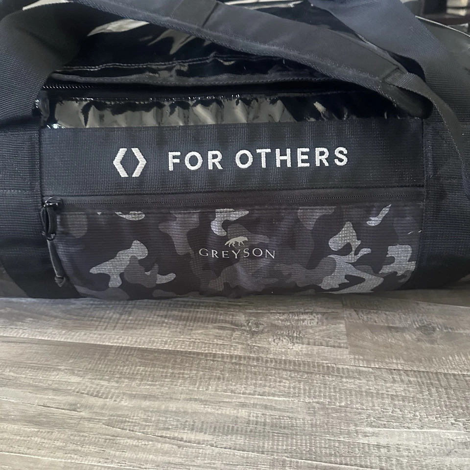 Greyson x Jones Black Camo Dry Bag 70L Golf Duffle Travel Backpack Luggage - Image 2 of 4