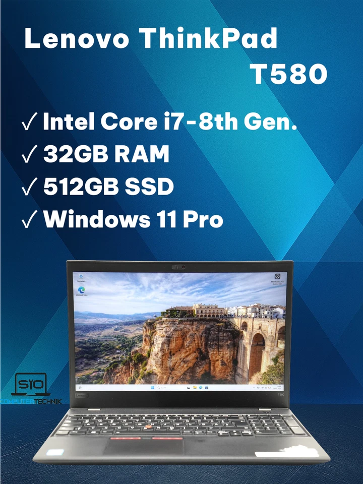 Lenovo ThinkPad T580 · i7-8550U · 32GB · 512GB, Foto 1 von 5