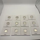 New ListingRoosevelt Dimes 1950-1953, Lot of 12, Circulated, 90% Silver !