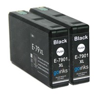 2 Schwarze Tintenpatronen Ersetzen Epson T7901 (79XL) Non-Oem / Kompatibel