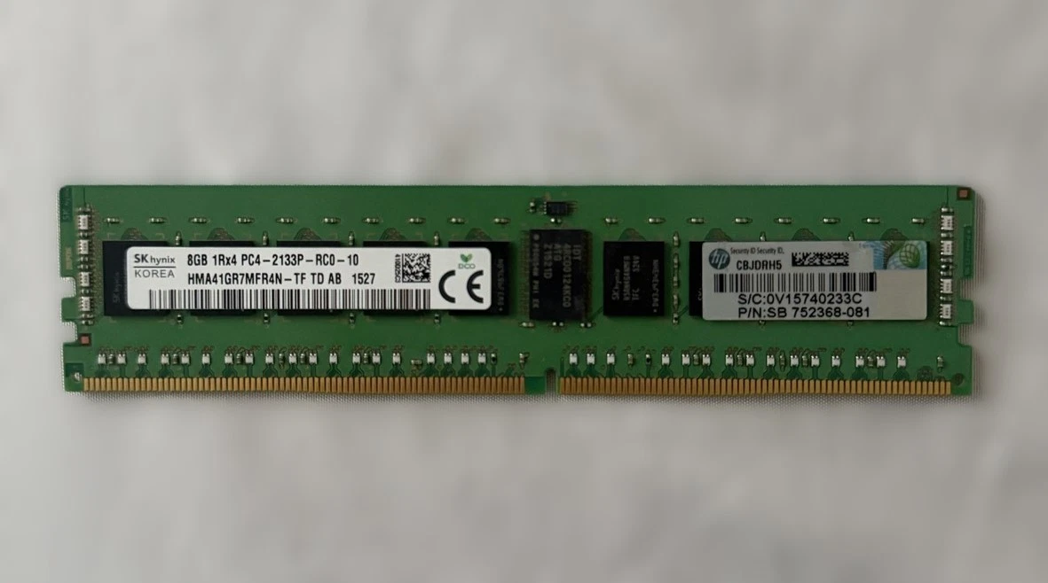 SK hynix DDR4 SDRAM Network Server 8 GB Capacity per Module Memory