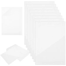 100Pcs Self Adhesive Display Pockets Peel and Stick Clear Paper Sleeves Wall ...