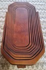 Hand Made Collapsing Teak Wood Basket Bowl. Made In Hawaii By Mike Tyler — photo 9