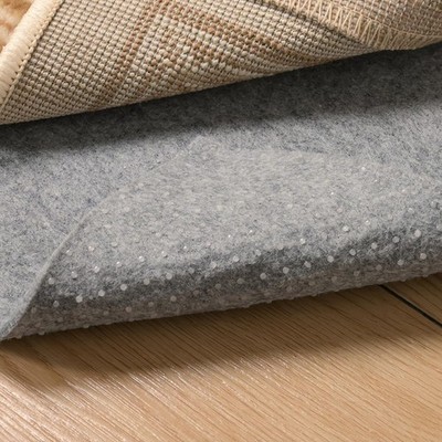 QJHOMO Non Slip Rug Pad 2x3 Feet Carpet Padding, 2' x 3' (Rectangular), Grey 