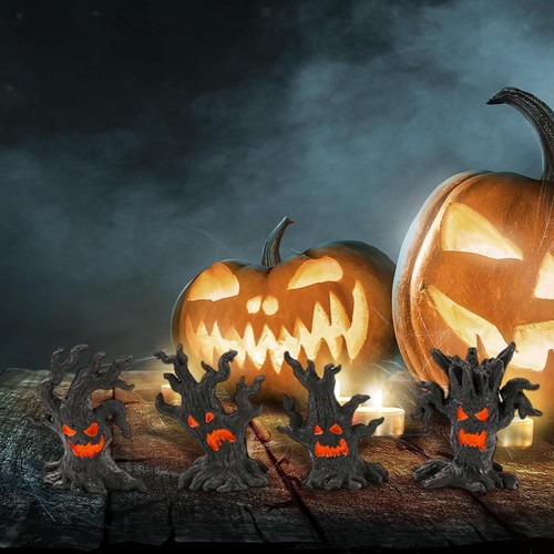 Lot De 4 Figurines Décoratives D'Halloween Pour Entrée, Cheminée, - Picture 7 of 7