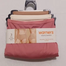 Warner's women's  3 Pack  Side Smoothing Brief XXXL/10 minimalist comfort High W
