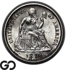 1891 Seated Liberty Dime, Nice Mint Luster, Choice Gem BU++