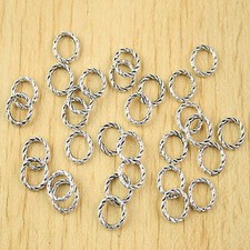 100pcs Tibetan silver little ring charms h2705