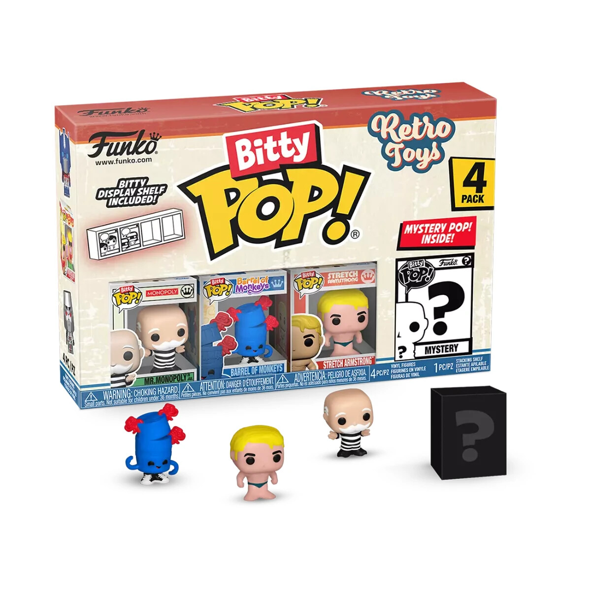 FUNKO BITTY POP! RETRO TOYS: MR. MONOPOLY 4-PACK BRAND NEW SEALED