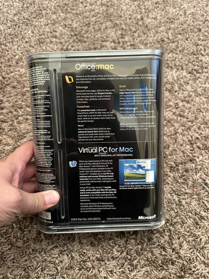 Microsoft Office: Mac 2004 Professional Edition Rare UPGRADE W/ Product Key - Image 2 of 4