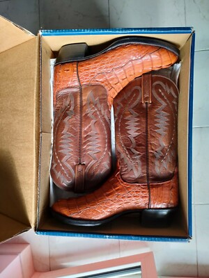 Lucchese Boots, stivali Vintage Originale Handmade Fatto A Mano Hornback  Caiman | eBay
