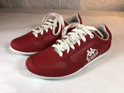 Kappa Womens Sneaker Casual Lace Up Leather Red Size 6