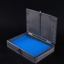 Stainless Steel Sterilization Basket Tray case Box with lid 25cmX15cmX5cm