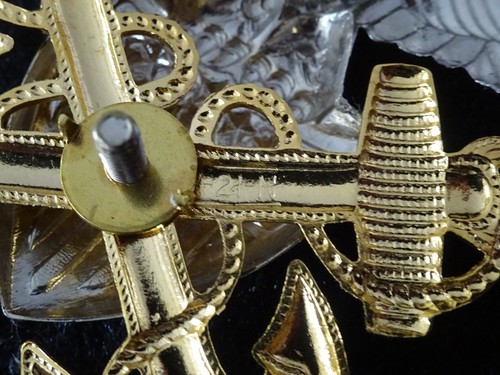 A49-U) Original NAVY USN OFFICER EAGLE Mützenabzeichen Schirmmütze groß - Picture 7 of 8