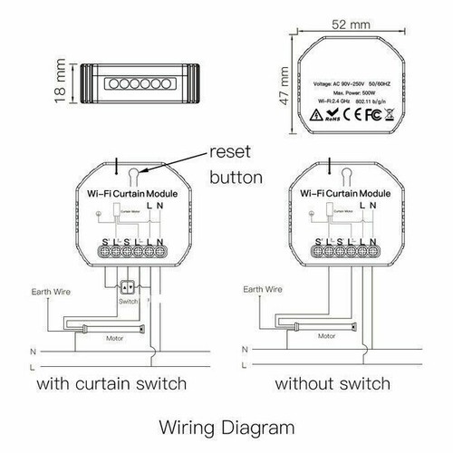 WiFi Smart Curtain Module Blind Curtain Switch Electric Roller Tuya APP Remote - Picture 12 of 27