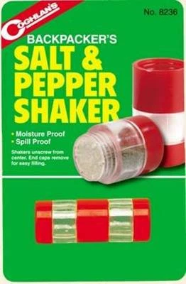 Coghlans Mini Compact Salt & Pepper Shakers Set Camping Lunchbox Fishing Hunting