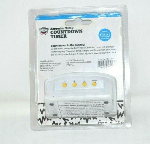 BigMouth Happy Birthday Countdown Desktop Timer Clock Gag Gift Kids to Adults - Picture 3 of 3