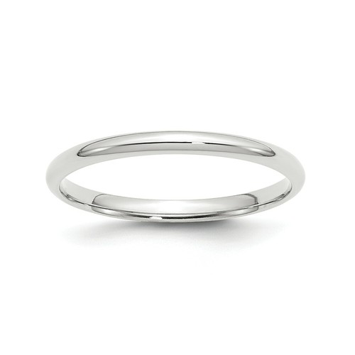 10k White Gold Unisex Lightweight 2mm Comfort Fit Wedding Band Sizes 4 to 14 - Picture 7 of 24