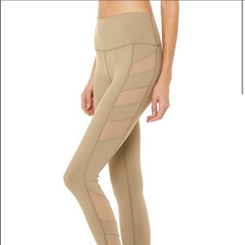 Alo Yoga Block Mesh Stripe Side Detail High Waist Leggings S ($110) - 第 1/8 張圖片