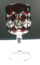 Gem, Model Flint Glass Co, Ruby Stain, Wine, Qty 1, USA, c 1892, EAPG, VgCd