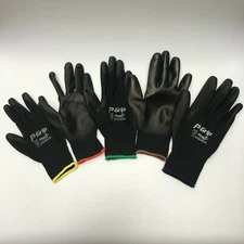 LIBERTY P-GRIP WORK GLOVES BLACK PU FREE ship POLYURETHANE PALM 4638BK
