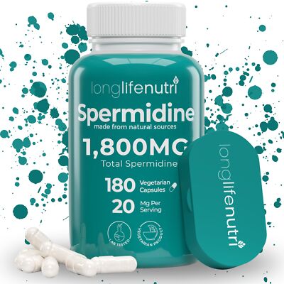 Spermidine 20mg Supports Cellular Health & Brain Function - 180 Count 2 Servi...