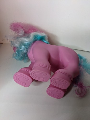 LARGE VINTAGE MY LITTLE PONY FAKIE CABBAGE PATCH PINK HEART PONY TOY - Picture 6 of 8