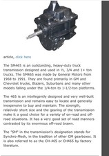 Sm465 Muncie Transmission Truck Off-road Vehicle