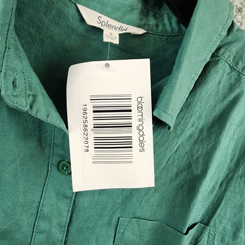Splendid Bailey Linen Blend Button Down Tunic Shirt Womens S Oasis Patch Pocket - 第 5/13 張圖片