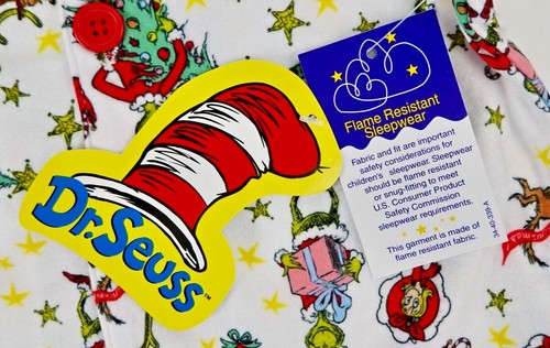 The Grinch Christmas Pajamas Boys Size 4 Dr Seuss 2pc Set Long Sleeve - Picture 8 of 9