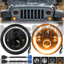 7inch Led Headlights Drl Projector For Jeep Wrangler Jk Tj 97-21