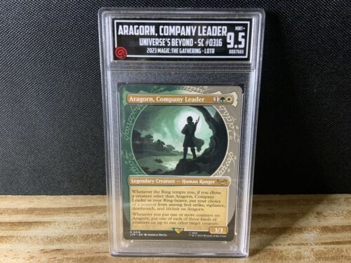 TCCG 9.5 Aragorn, Company Leader ( showcase ) Lord of the Rings Graded Commander - Afbeelding 1 van 2