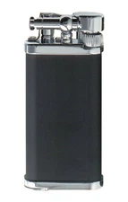 IM Corona Old Boy Pipe Lighter Black and Chrome 64-9111C New in Box