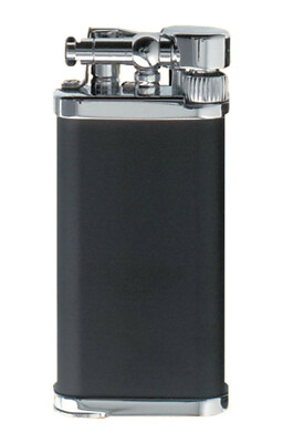 IM Corona Old Boy Pipe Lighter Black and Chrome 64-9111C New in Box