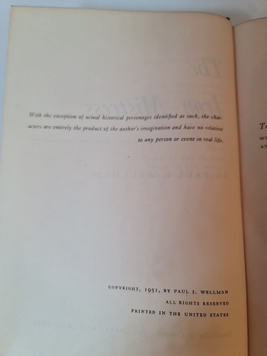 The Iron Mistress by Paul I. Wellman - Hardcover 1951 - 第 8/10 張圖片