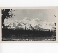 Mt. McKinley Alaska  Real Picture Postcard  RPPC  1939  highest Mountain N.A.