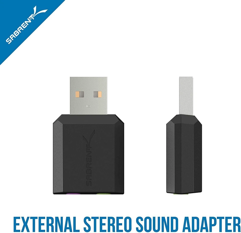 Sabrent USB External 3D Sound Stereo Adapter für Windows Mac PS4 PS5 Plug & Play - Bild 2 von 4
