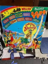 Vintage Gottlieb Hawaiian Beauty 1954 Pinball Back Glass Backboard