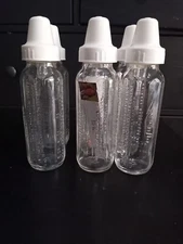 Lot Of 6 Evenflo   Glass Baby Bottles, Nursers, 8oz, Clear